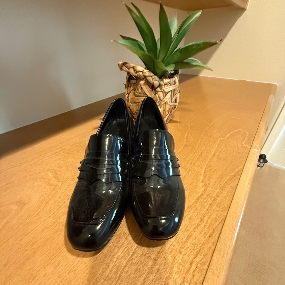 Black Patent Leather Loafers